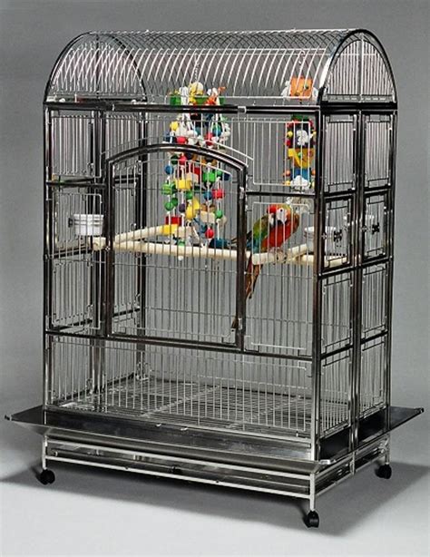 6 foot tall metal parrot enclosure|stainless steel bird cages.